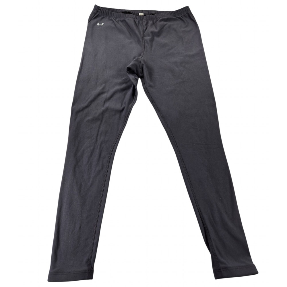 Under Armour ColdGear Women XL Gray Compression Athletic Leggings Running Yoga
